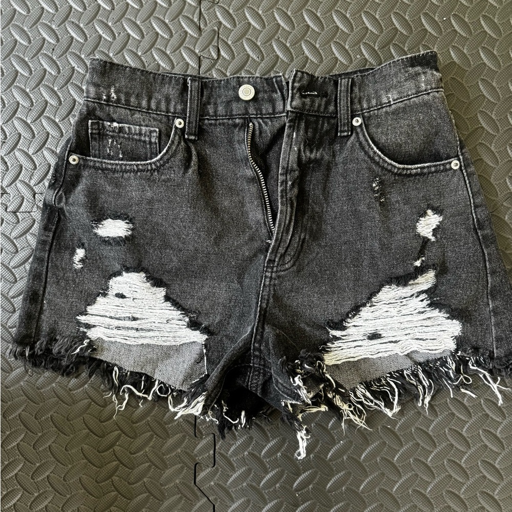 Distressed Denim Shorts